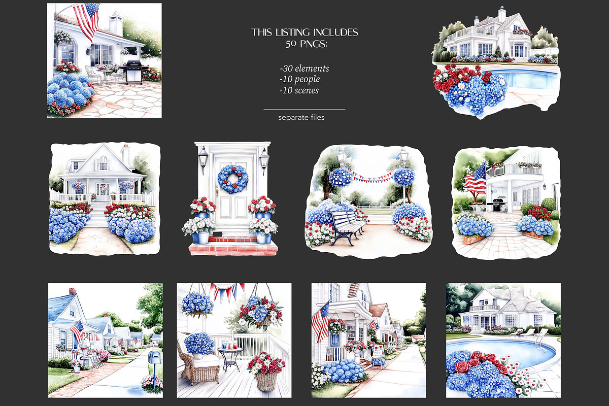 4th of July Clipart Patriotic Images, a Person Illustration by GlamArtZhanna (Photo 8 of 8)