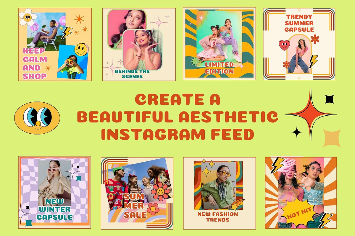 GROOVY RETRO  / Social Media Pack, a Social Media Template by TatianaBannikova (Photo 7 of 7)