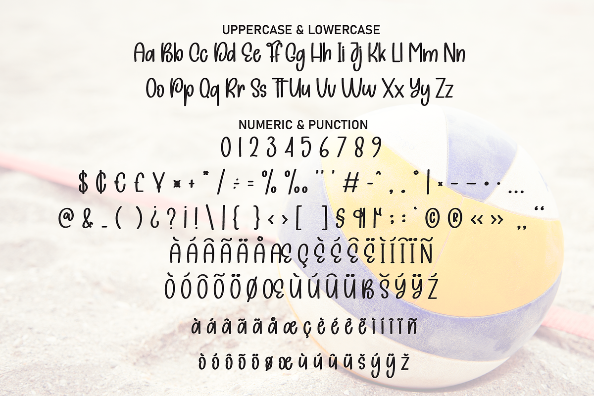 Beach Volleyball | Script Font, a Handwritten Font by Scratchones (Photo 7 of 8)