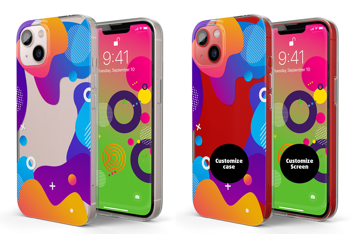 Phone 13 Clear Case Mock-up, an iPhone Mockup by Colatudo Store (Photo 7 of 8)