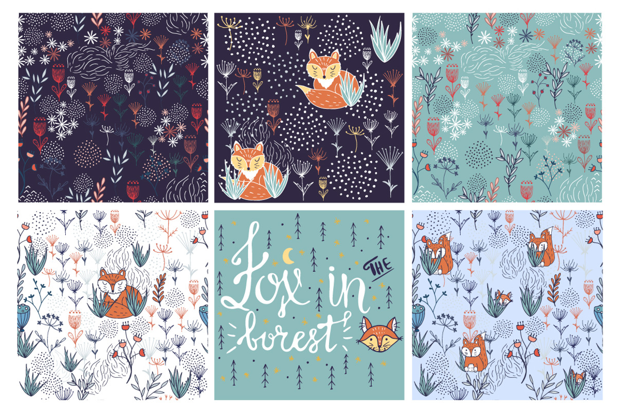 Cute fox.Vector design collection, an Animal Illustration by TashaDraw (Photo 7 of 10)
