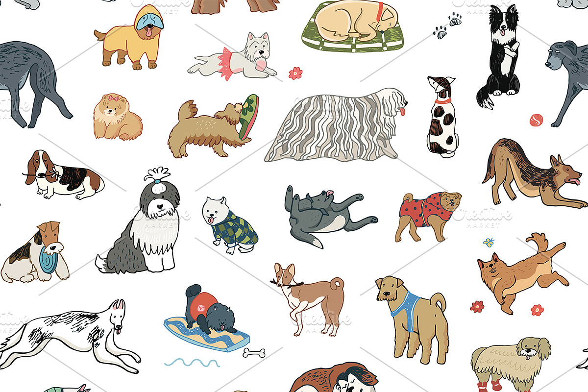 Funny Dogs, an Animal Illustration by GooseFrol (Photo 6 of 14)