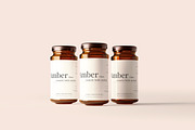 Amber Glass Jar Mockups, a Cups & Container Mockup by pmvch (Thumbnail 4 of 10)