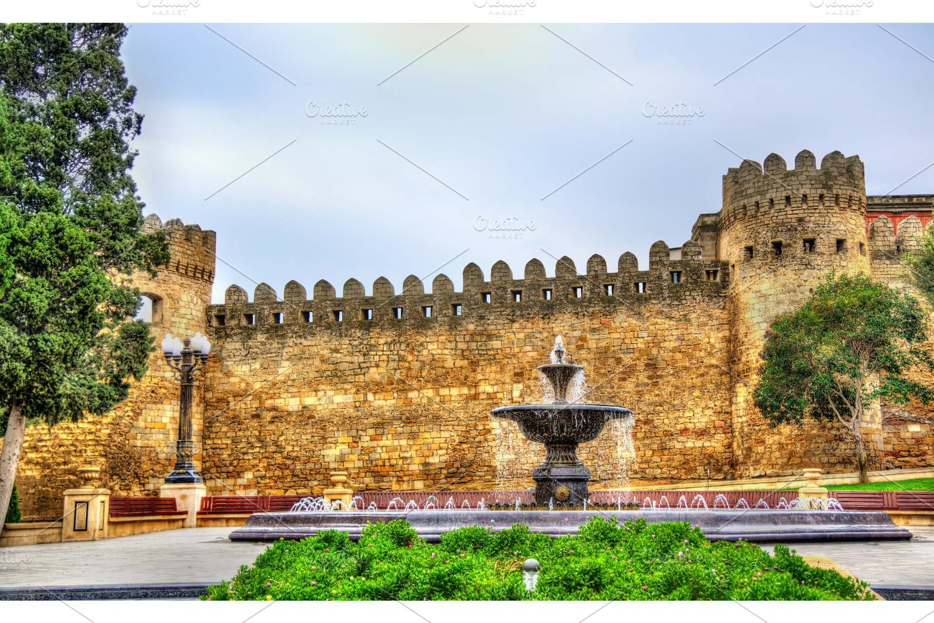 Fountain in Sabir park of Baku, an Architecture Photo by Leonid Andronov