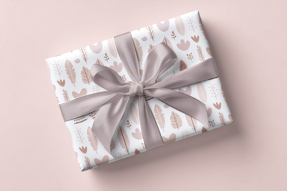 Wrapping Paper Gift Box Mockup, a Packaging Mockup by 1001 mockups (Photo 6 of 8)