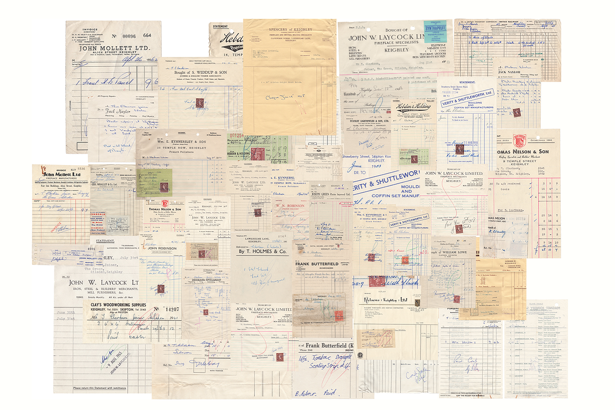 Vintage Invoices And Receipts, a Texture Graphic by Lilithcollageart