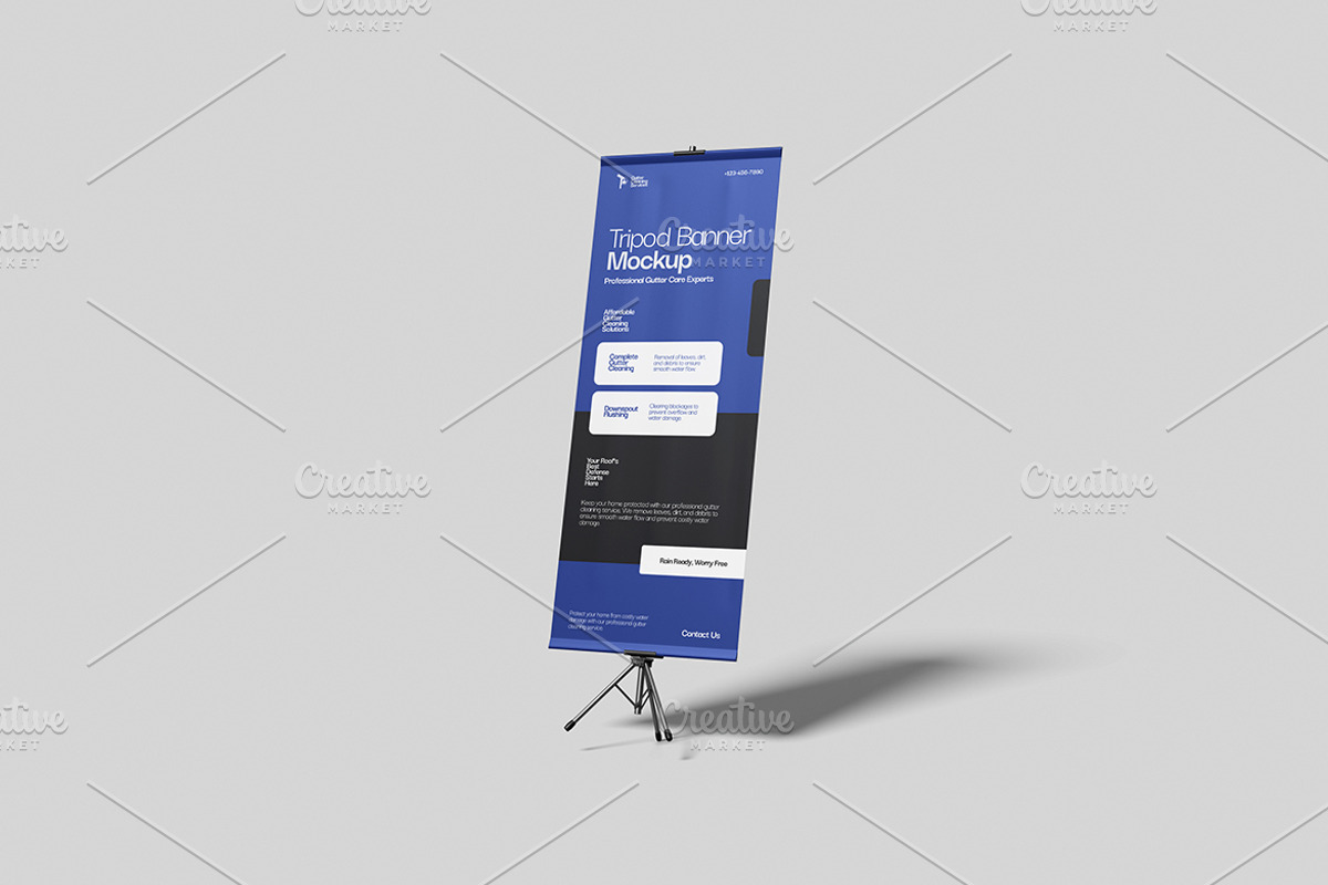 Tripod Banner Stand Mockup, an Advertising Mockup by Gatamotion (Photo 2 of 5)