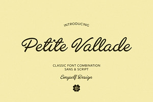 ED Petite Vallade - Font Duo, a Script Font by Emyself Design