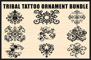 Elegant Tribal Tattoo Ornament Set, an Object Graphic by jahid234