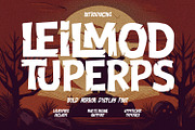 Leilmod Tuperps Horror Display Font, a Sans Serif Font by Maulana Creative (Thumbnail 1 of 7)