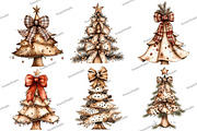 Christmas Trees Bow Clipart, an Illustration by DreamArtGraphic (Thumbnail 5 of 5)