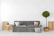 INTERIOR WITH BLANK WALL & SOFA, a Decorative Illustration by YKvisual (Thumbnail 2 of 2)