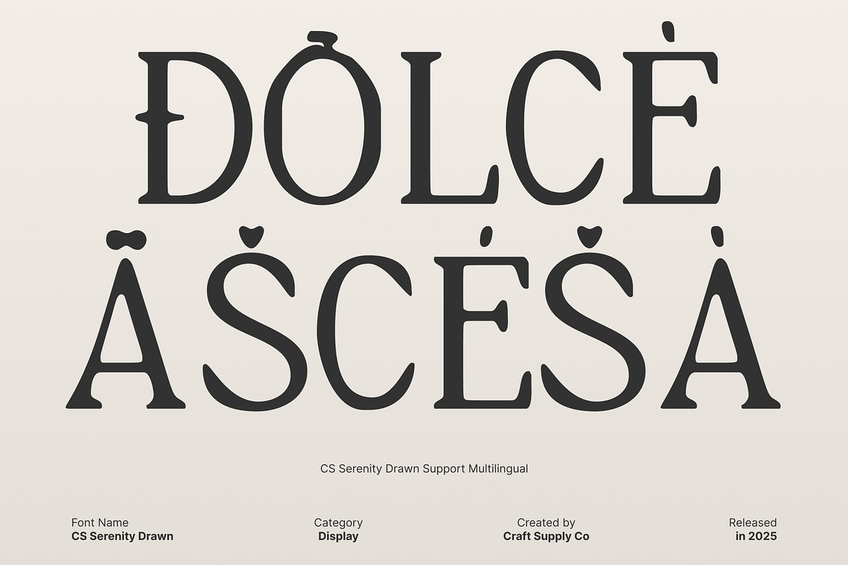 CS Serenity Drawn, a Serif Font by Craft Supply Co. (Photo 6 of 8)