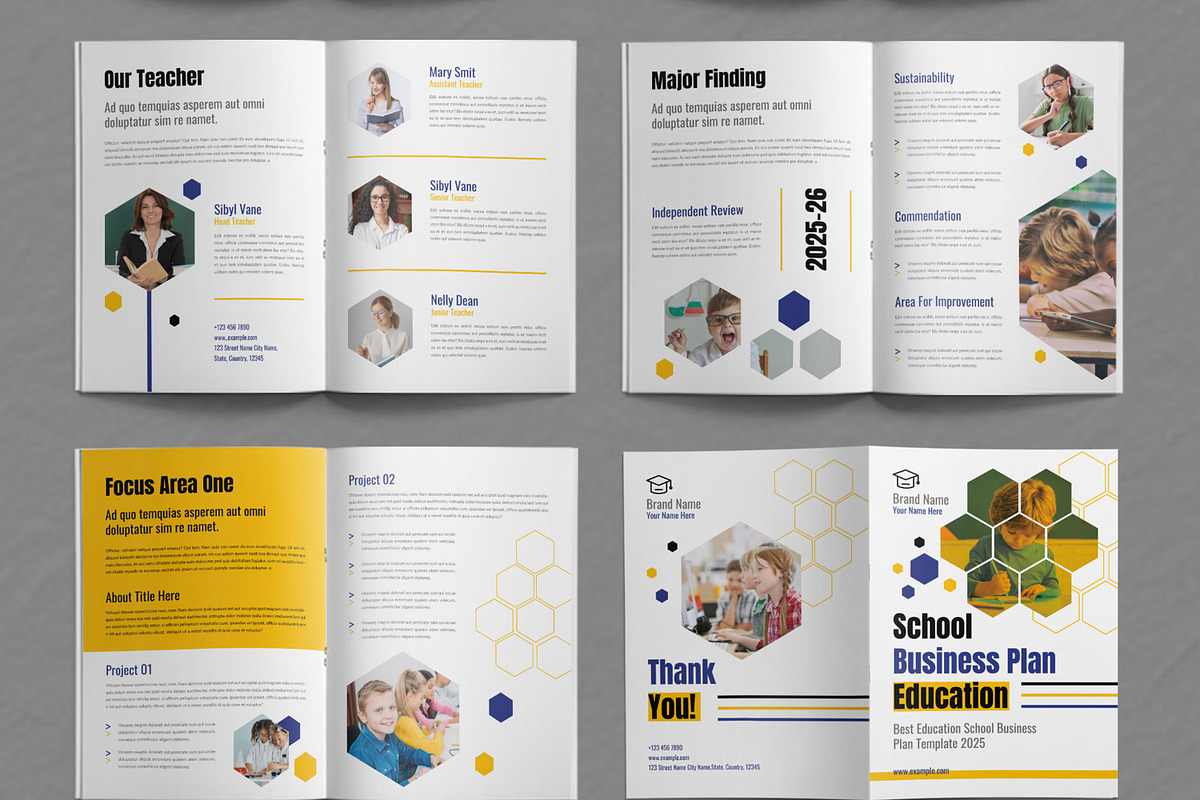 Education School Plan Template, a Brochure Template by ContestDesign (Photo 3 of 3)