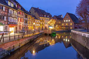 Christmas Illuminations at Sunset in