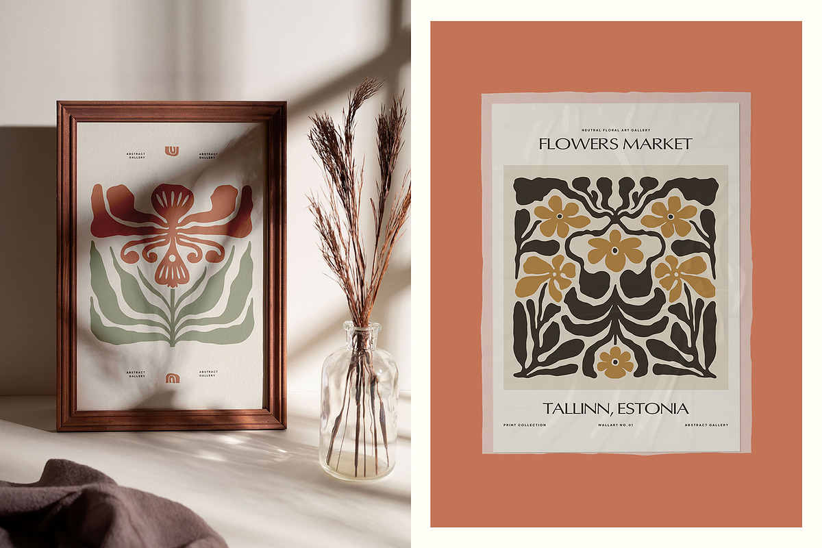 Neutral Floral | Wall Art Collection, an Object Graphic by Leleka.Store (Photo 7 of 18)
