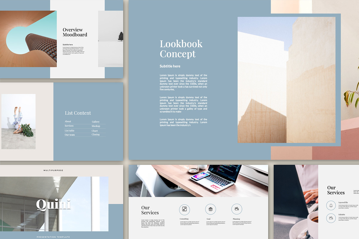Quini Multipurpose Powerpoint, a Presentation Template by Fortyone (Photo 2 of 5)