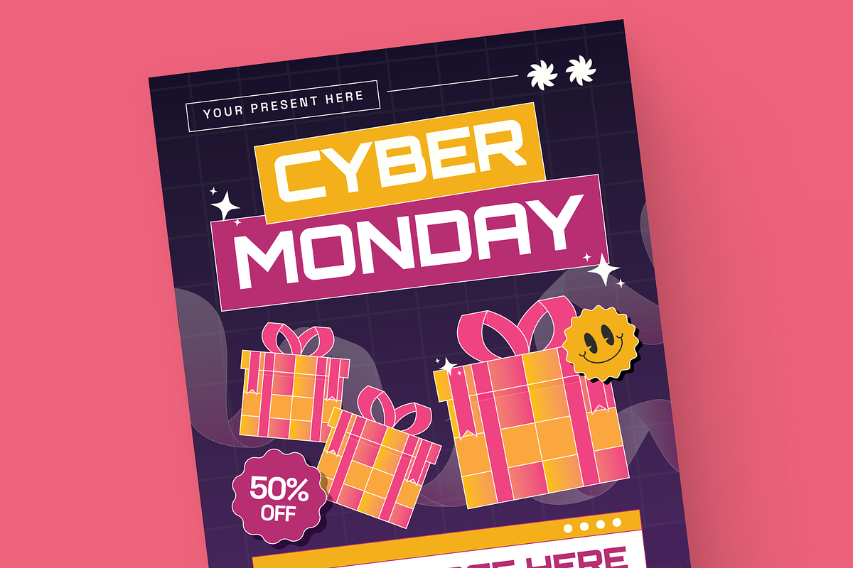 Cyber Monday Tech Sale Flyer Set, a Flyer Template by MMPixelCraft (Photo 4 of 4)