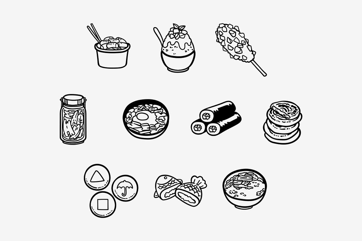 Korean Doodle Illustration Element, an Object Illustration by SLAB! Design