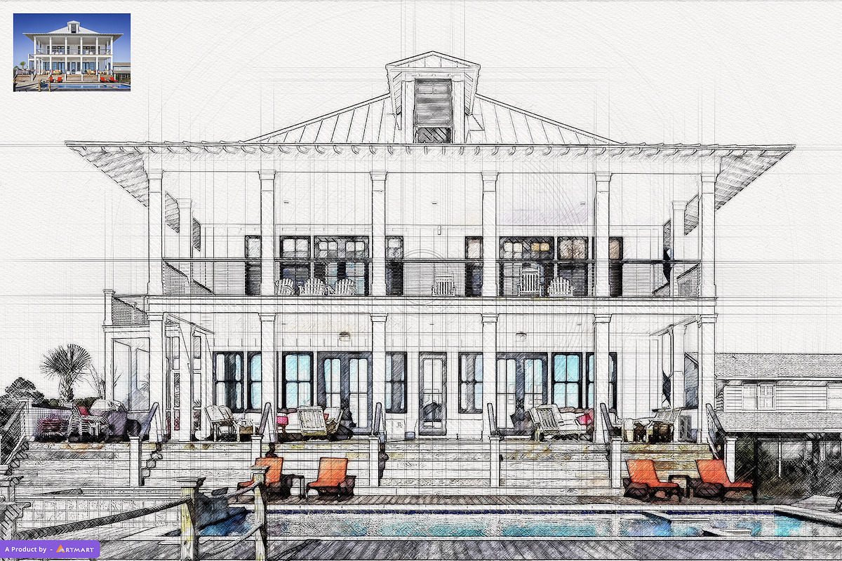 Sketchy - Artistic Color Sketch, an Action Add-On by A R T M A R T (Photo 6 of 10)