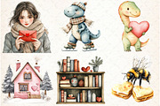 Watercolor Winter in Love Clipart, an Illustration by Libby Wishes (Thumbnail 3 of 7)
