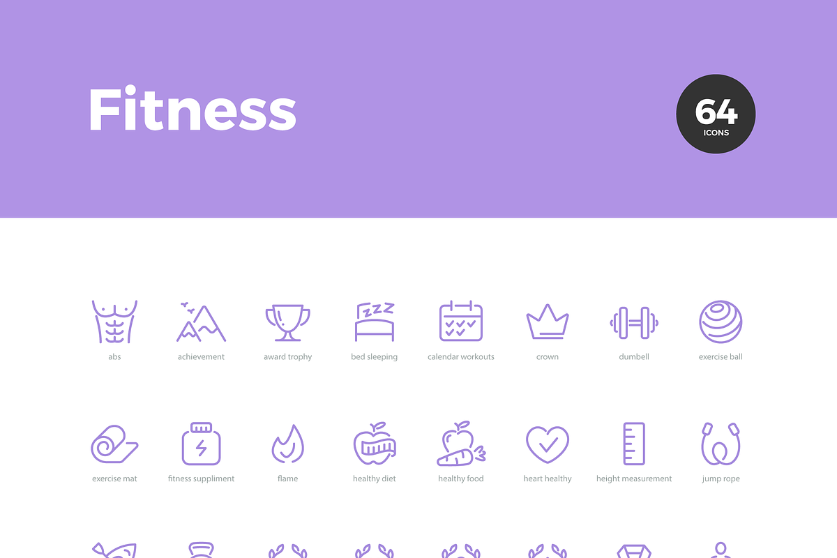 Fitness Icons — Pixi Line, an Outline Icon by Scott Dunlap (Photo 6 of 9)