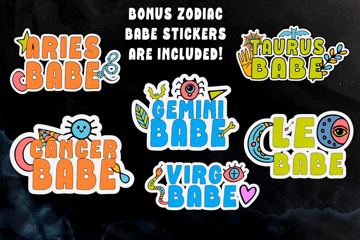 Magic Babe Font & Stickers, a Handwritten Font by Jakayla Digital Co (Photo 6 of 7)