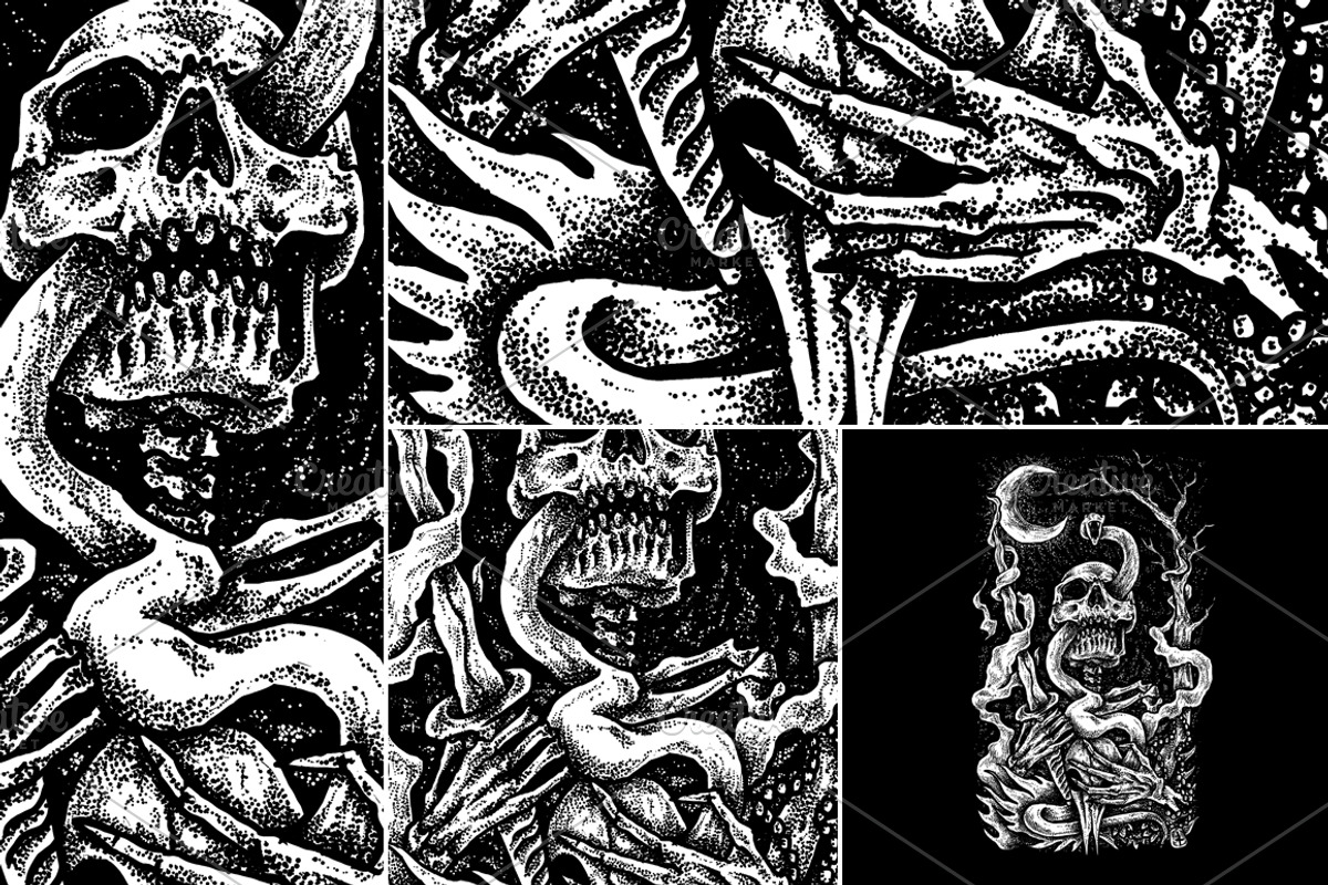 Nightmare skull | T-shirt design, an Object Illustration by Design by sebrodbrick (Photo 1 of 3)