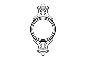 Floral frame in baroque style., a Decorative Illustration by incomible