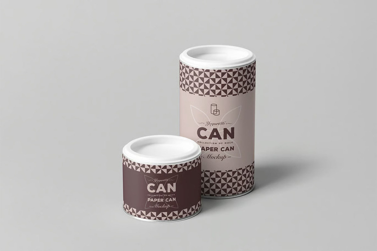 Paper Can Mock-up, a Cups & Container Mockup by zippypixelstudio (Photo 12 of 14)