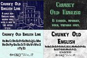 Chunky old English/old English line, a Font by Charlotte Breedon Design (Thumbnail 1 of 2)