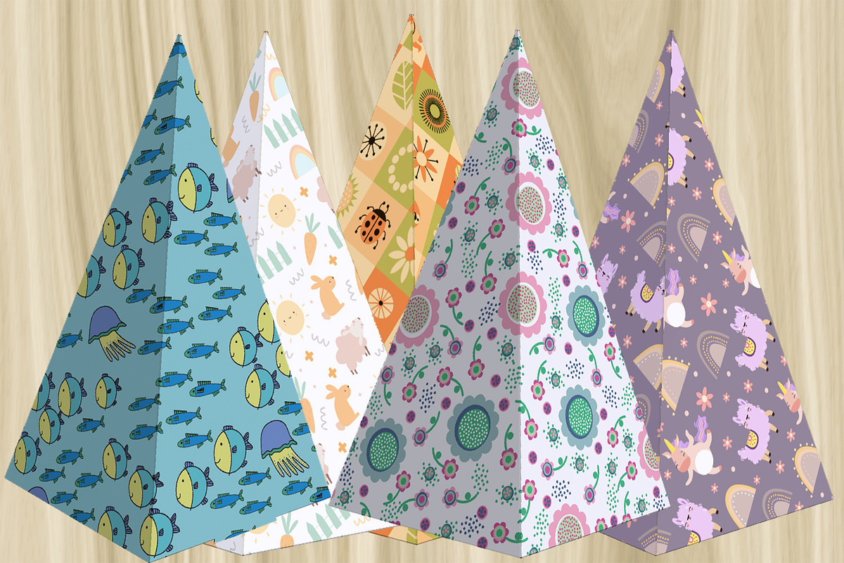 5 Childish Gift Boxes -  PDF Printab, a Print Template by Kseniya-Omega (Photo 2 of 6)