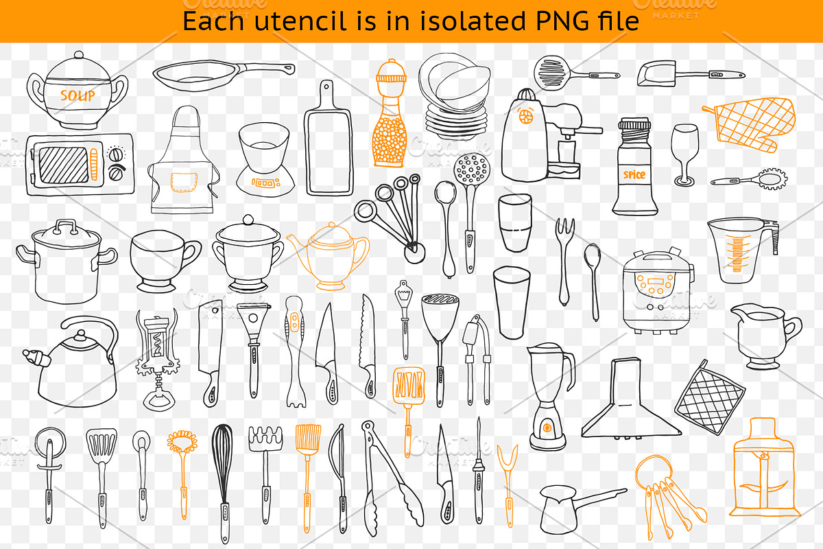 Kitchen accessories collection, an Object Graphic by Karina.sketch (Photo 2 of 5)