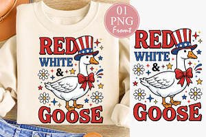 Red White and Goose PNG, a Seasonal Illustration by Rose Art
