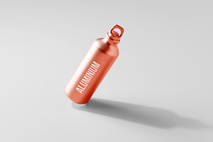 Aluminum Water Bottle Mockup Bundle