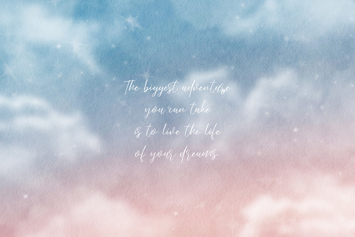 Fluffy Sky Watercolor Backgrounds, a Texture Graphic by Tiger and Flower (Photo 7 of 10)
