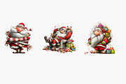 Quirky Busy Santa Clipart, an Illustration by CreationArt (Thumbnail 5 of 5)
