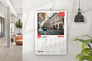 Wall Calendar 2024, a Print Template by Uiparvin (Thumbnail 2 of 2)