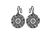 Teardrop Filigree Earrings SVG, an Object Graphic by jahid234 (Thumbnail 11 of 13)