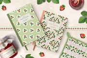Cottage Strawberry Clipart & Pattern, a Pattern Graphic by PATTERNS etc. (Thumbnail 5 of 16)