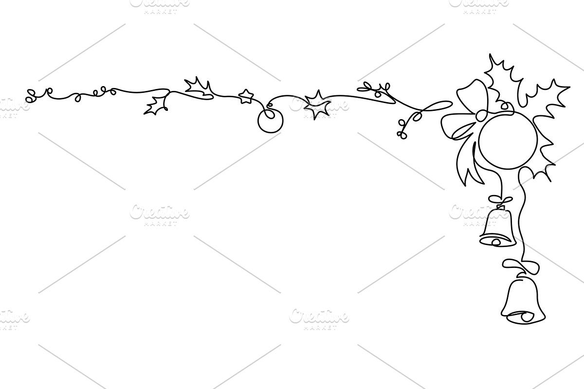 Christmas bauble and jingle bells, a Seasonal Illustration by Valenty (Photo 3 of 3)