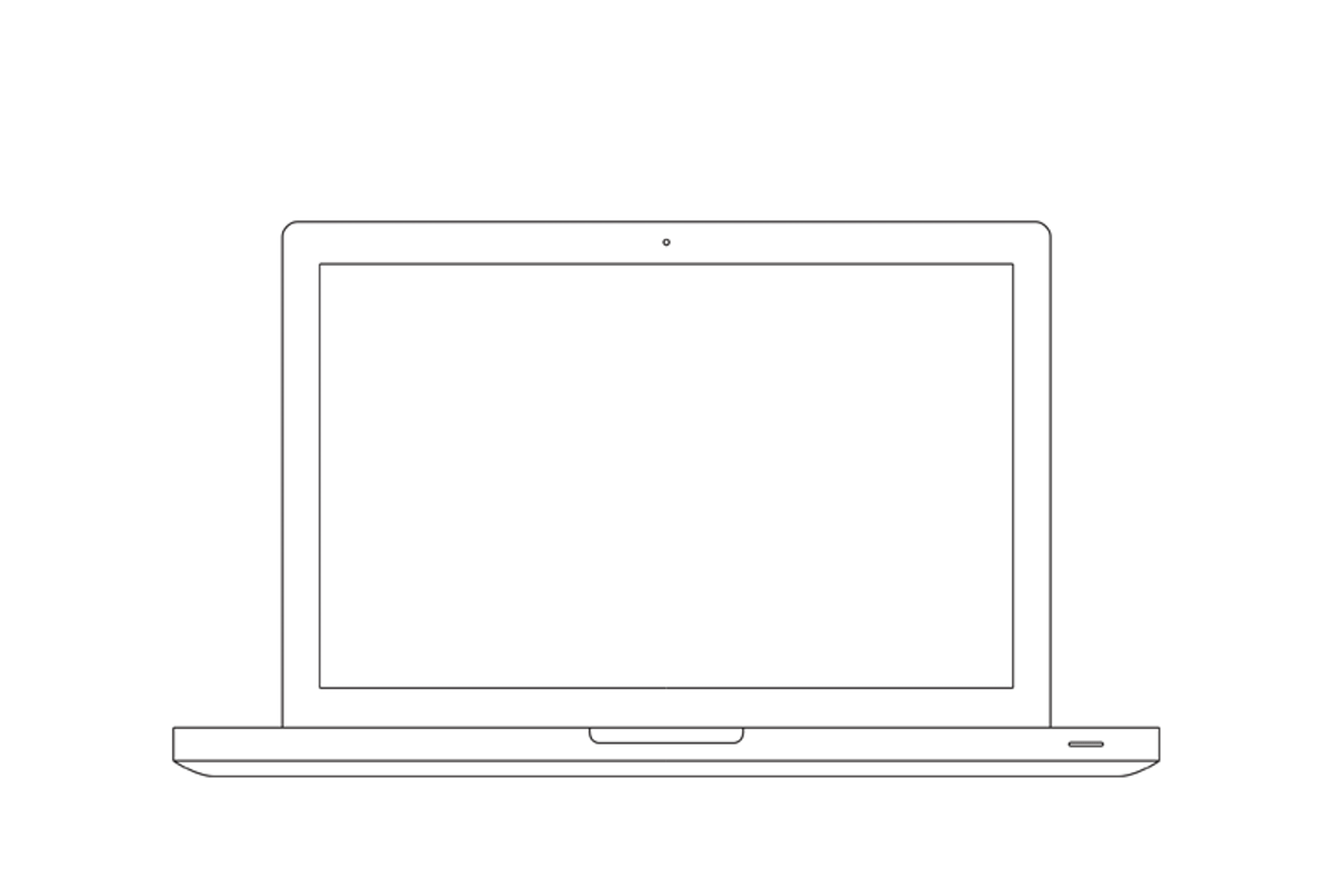 MacBook Pro Linear Wireframe