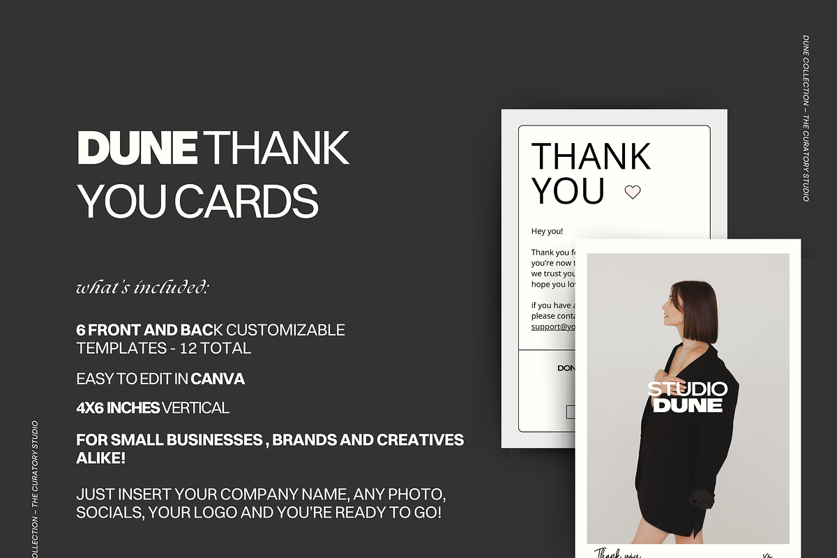 Dune Thank you card insert template, a Flyer Template by The Curatory Studio (Photo 4 of 4)