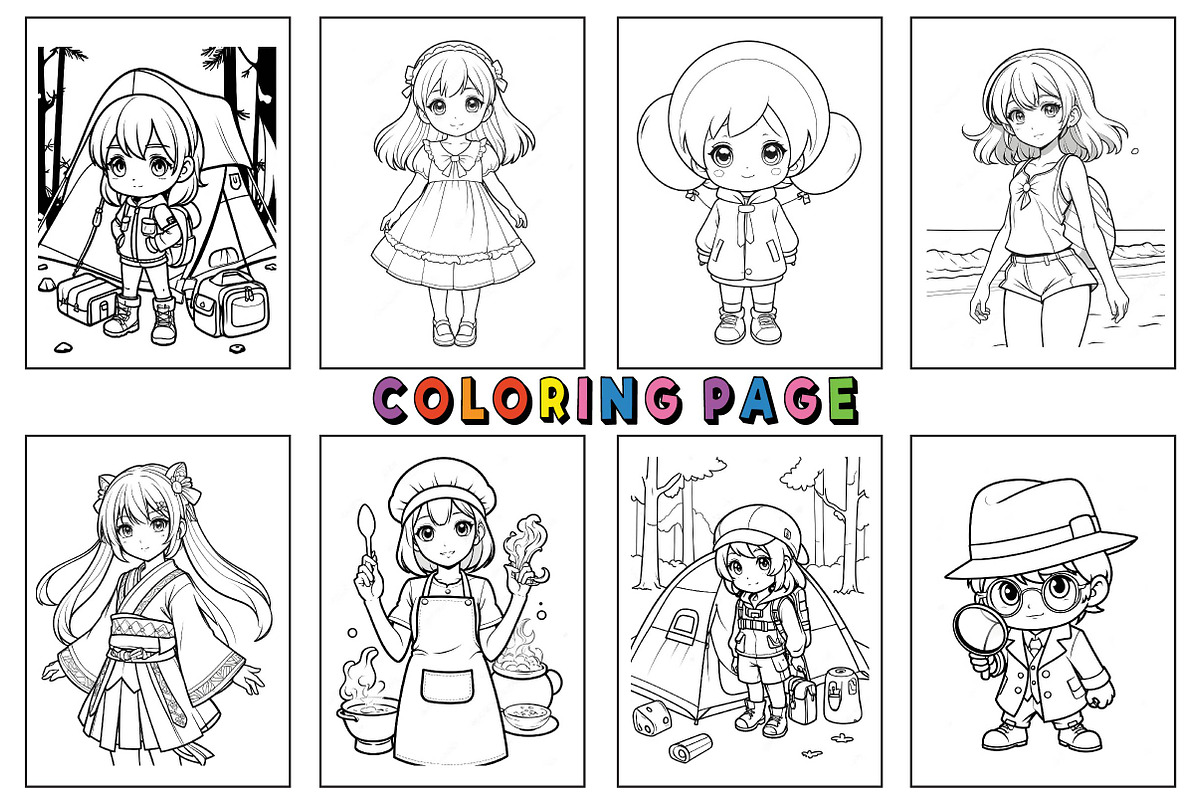 Mini Anime Coloring Pages For Kids, an Arts & Entertainment Photo by ...