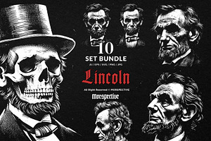 10 Bundle Dark Art Lincoln Legend, an Illustration by Morspective