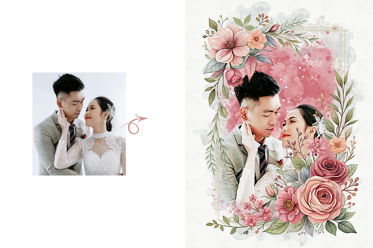 Custom Watercolor Wedding Effect, an Action Add-On by MRI STUDIO (Photo 6 of 19)