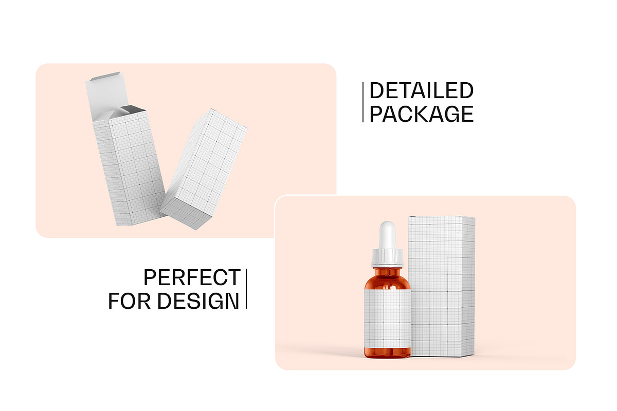 Serum Dropper Bottle with Box Mockup, a Packaging Mockup by RamStudio2 (Photo 7 of 10)