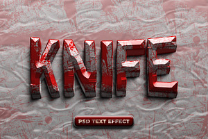 Word Knife Editable Text Effect