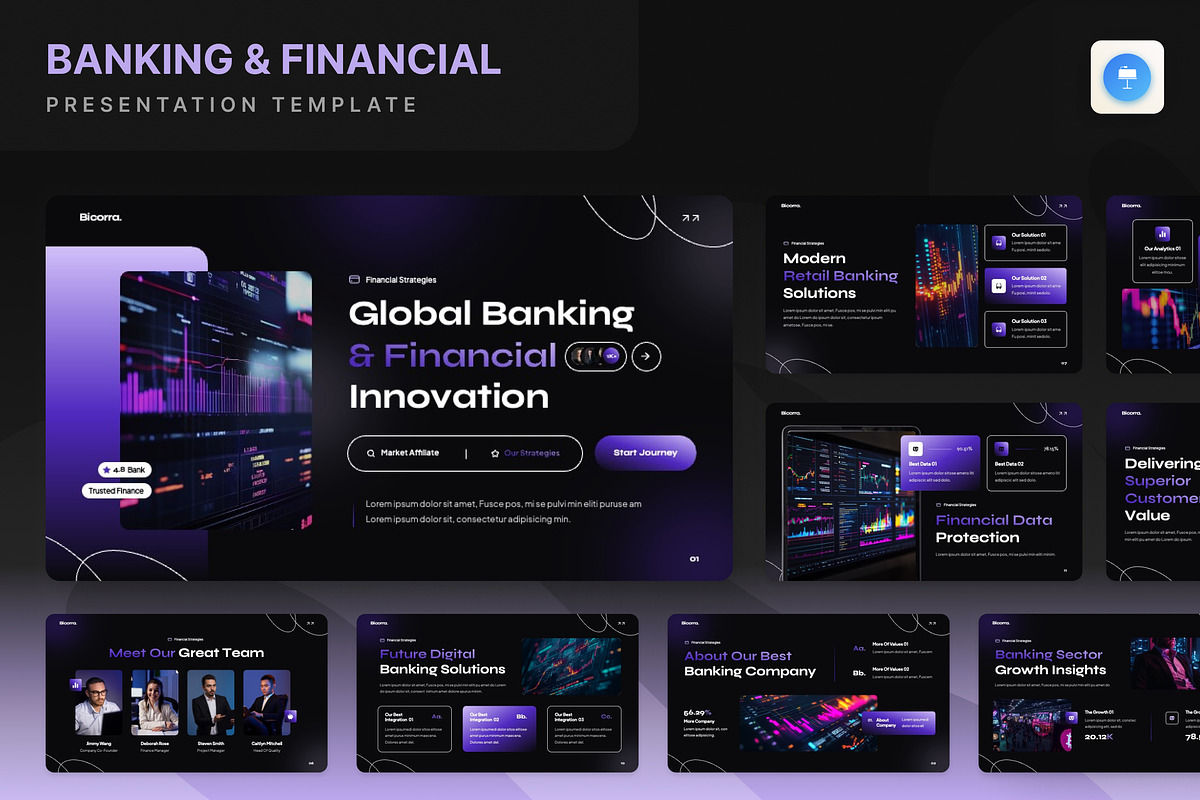 Banking & Financial Service Keynote, a Presentation Template by Annora Studio (Photo 1 of 7)