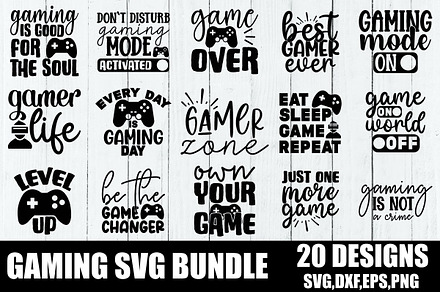 Gaming SVG Bundle, an Illustration by Mini_World